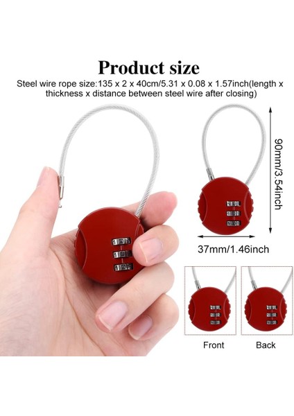 Adet Şifreli Kilit, 3 Haneli Şifreli Asma Kilit Açık Su Geçirmez Kod Kilitleri Okul Spor Salonu Için Tel Halat ile Soyunma Sırt Çantası Bavul Bagaj Kapı Araç Kutuları (6 Renk/set) (Yurt Dışından) fiyatları