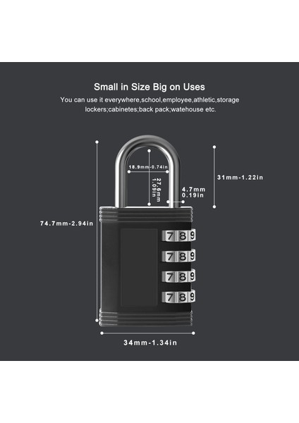 Okul Spor Salonu Dolabı, Spor Dolabı, Çit, Alet Kutusu, Kapı, Kasa, Çile Depolama Için Şifreli Kilit 4 Haneli Asma Kilit (Kırmızı, 1,18 Inç (4 Haneli)) (Yurt Dışından) modelleri