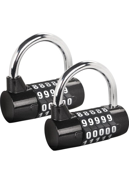Haneli Şifreli Kilit,spor Salonu Asma Kilidi,değiştirilebilir Şifreli Kilit,okul Dolaplarına Uygun,alet Kutuları,çitler,siyah(2'li Paket) (Yurt Dışından)