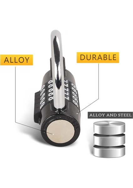 Haneli Şifreli Kilit,spor Salonu Asma Kilidi,değiştirilebilir Şifreli Kilit,okul Dolaplarına Uygun,alet Kutuları,çitler,siyah(2'li Paket) (Yurt Dışından) modelleri