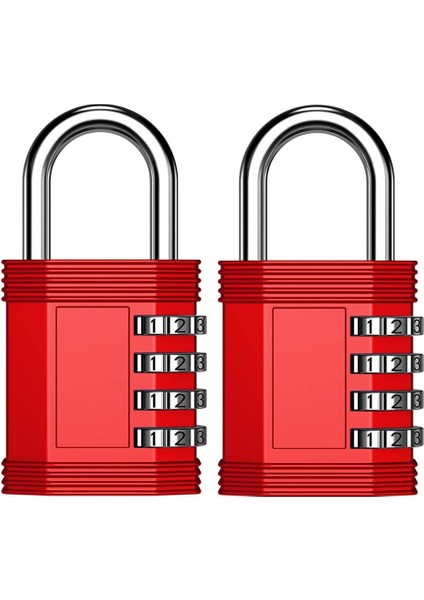 Kodlu Soyunma Kilitleri, Spor Salonu Için 4 Haneli Su Geçirmez Şifreli Kilit, Okul Dolabı, Çit, Alet Kutusu, Kapı (2 Paket, Siyah) (Yurt Dışından)