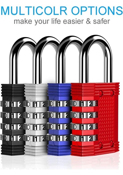 Kodlu Soyunma Kilitleri, Spor Salonu Için 4 Haneli Su Geçirmez Şifreli Kilit, Okul Dolabı, Çit, Alet Kutusu, Kapı (2 Paket, Siyah) (Yurt Dışından) fırsatları