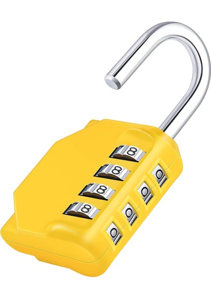 Kombinasyon Asma Kilit 2 Paket, Okul Spor Salonu Dolabı Için 4 Haneli Kilit, Dış Mekan Su Geçirmez Combo Kilit (Gümüş ve Kırmızı) (Yurt Dışından)