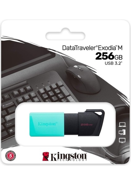 Dtxm 256GB USB 3.2 Gen.1 Datatraveler Exodia M Flash Bellek DTXM/256