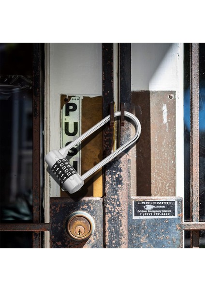 2,56 Inç Geniş 5 Haneli Kombinasyon 5,83 Inç Uzun U Asma Kilit, Spor Salonu Dolabı, Kapı, Alet Kutusu Için Temel Uzun Kelepçe Sıfırlanabilir Kilit (Yurt Dışından) fırsatları