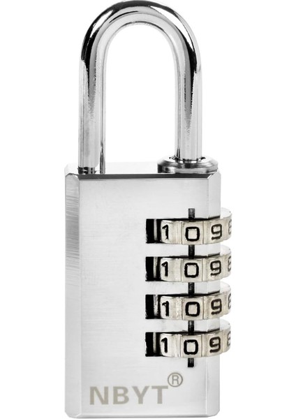 Şifreli Kilit 4 Haneli Açık Su Geçirmez Asma Kilit Okul Spor Salonu Dolabı, Spor Dolabı, Çit, Alet Kutusu, Kapı, Kasa, Çile Depolama T5014-SS(1.1IN) (Yurt Dışından)