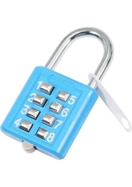 1 Adet 8 Haneli Kombinasyon Asma Kilit Basma Düğmesi Kilidi Soyunma Spor Salonu, Kasa, Çekmece, Araç Kutusu Mavi (Yurt Dışından) fiyatları