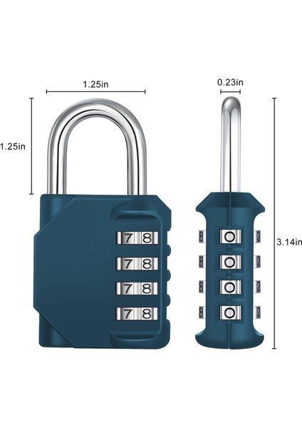 2,2 Inç Uzun Kelepçe Şifreli Kilit, Okul, Spor Salonu ve Çalışan Dolabı Için 4 Haneli Sıfırlanabilir Hava Koşullarına Dayanıklı Asma Kilit, Dış Mekan, Çit (Kırmızı) (Yurt Dışından) fırsatları