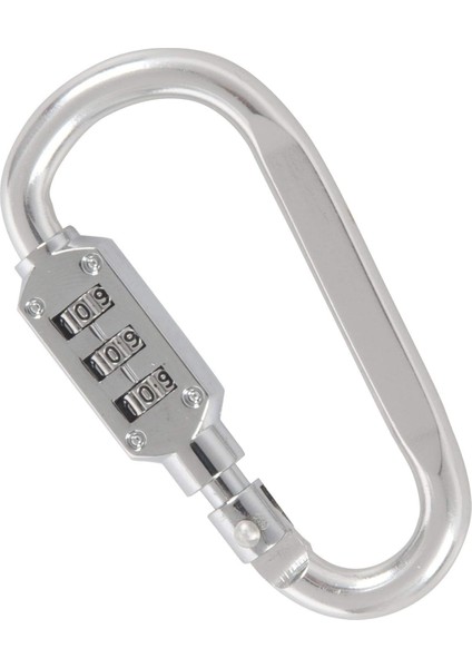 Karabina, Kombinasyonlu Asma Kilitli Sırt Çantası, 3 Haneli Asma Kilit, Giysisiz Karabina, Sırt Çantası Veya Bagaj Engelleri (Gümüş) (Yurt Dışından)