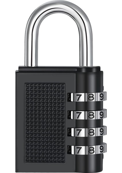 2 Paket Kombinasyon Asma Kilit, Okul Spor Salonu Dolabı Için 4 Haneli Kilit (Siyah ve Gümüş) (Yurt Dışından)