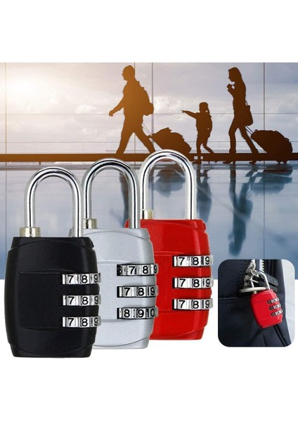Paket Şifreli Kilit, Sıfırlanabilir Şifre, Sırt Çantası Için 4 Haneli Şifreli Asma Kilit, Spor, Okul Spor Salonu Dolabı, Çit Kapısı, Alet Kutusu (Kırmızı) (Yurt Dışından)
