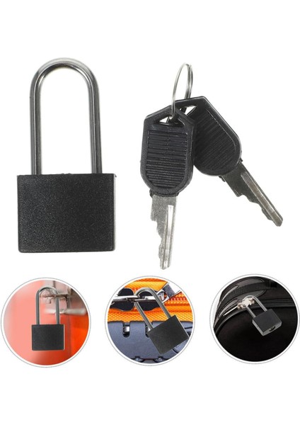 Adet 3.5 "50MM Aşk Kilidi Kalp Asma Kilit, Aşıklar Için Kalp Dilek Kilidi Düğün, Sevgililer, Yıldönümü, Seyahat, Yeni Yıl, Sevgililer Günü (LOVEPADLOCK0012-BLACK) (Yurt Dışından)