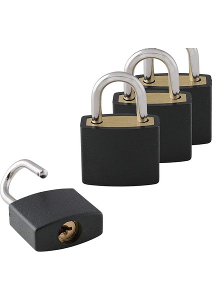 Vıp - Küçük Mini Dayanıklı Abs Kaplı Prinç Gövde Ayrı Anahtarlı Asma Kilit - 8'li Kilit Seti (Turuncu, 8'li Paket) (Yurt Dışından) modelleri