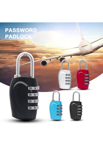 4 Haneli Şifreli Kilit - Spor Salonu Okul Dolabı Için Kapalı Açık Asma Kilit, Alet Kutusu, Çanta, Çile Depolama, Kapı Kompakt Çinko Alaşımlı Bagaj Kilidi Gök Mavisi 1 Paket (Yurt Dışından) fiyatları