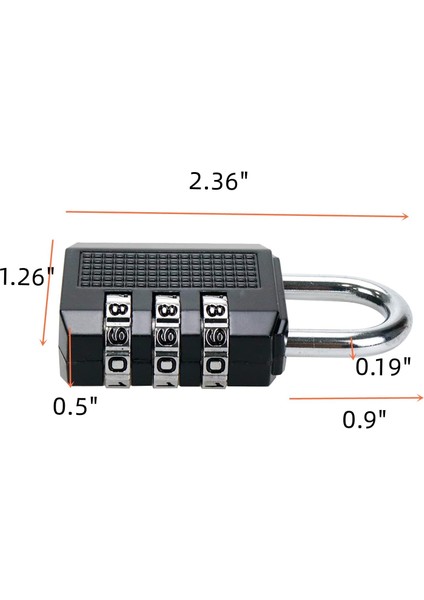 Normal Kelepçe Şifreli Kilit, 3 Haneli Dış Mekan Su Geçirmez Asma Kilit Dış Mekan Şifreli Kilit, Siyah (Yurt Dışından) modelleri