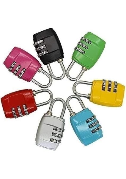 10 Haneli Buton Kombinasyonlu Şifre Asma Kilit Kör Buton Asma Kilit 5 Haneli Kilitleme Mekanizması (Yurt Dışından)