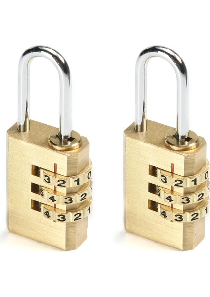 Haneli Şifreli Asma Kilit Prinç Asma Kilit Ağır Hizmet Tipi Şifreli Kilit Iç ve Dış Mekan Için Büyük 3 Mermi Küçük Güvenlik Bagajı 4 Adet (Yurt Dışından) fiyatları