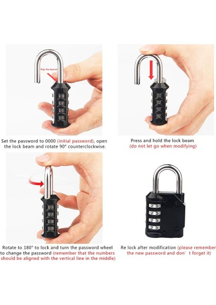 Bagaj Dolapları Şifreler Kilitler - Çok Renkli Seyahat Çantası Asma Kilitler Personel Dolapları Spor Salonu Çinko Alaşımlı Kapı Asma Kilitleri Güvenlik Şifreli Kilitler (Yurt Dışından) indirimleri