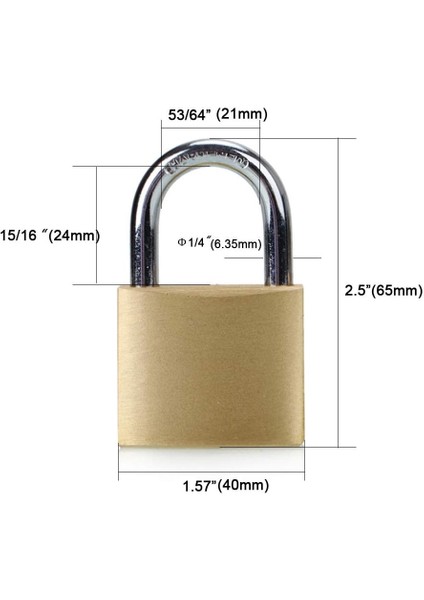Abrafox Prinç Aynı Anahtarlı Asma Kilit Benzer Anahtarlı KILITLER-40MM-3 Paket (Yurt Dışından) fırsatları