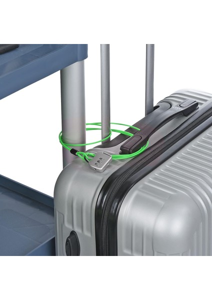 Haneli Şifreli Kilitli Güvenlik Çelik Kablo, Seyahat Asma Kilit 1.6ft Yeşil Kaplamalı Güvenlik Tel Halat Bagaj Bavul Gümüş Için Çift Döngü (Yurt Dışından) indirimleri