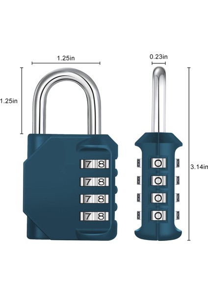Şifreli Kilit, 4 Haneli Şifreli Asma Kilit Dış Mekan, Okul Kilidi, Spor Salonu Kilidi (Koyu Yeşil) (Yurt Dışından)