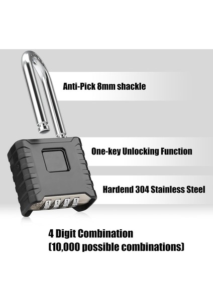 Şifreli Kilit 2 Paket, 4 Haneli Şifreli Asma Kilit Dış Mekan, Okul Kilidi, Spor Salonu Kilidi (Kırmızı) (Yurt Dışından) modelleri