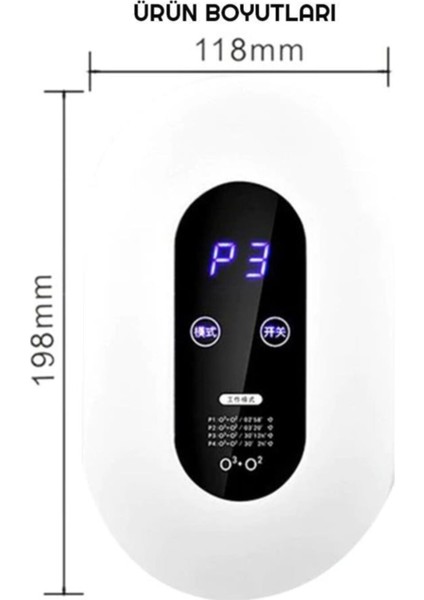 O3 Taşınabilir Ozon Jeneratörü Hava Temizleyicisi