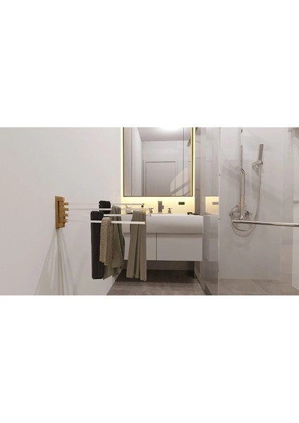 Dekoratif Paslanmaz 4 Askılı Alüminyum Havluluk,banyo,mutfak ve Otel Tipi Alüminyum Havluluk modelleri