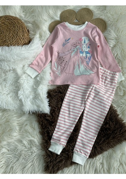 Babyaden Elsa Frozen Orjinal Kız Çocuk Bebek Pijama Takımı