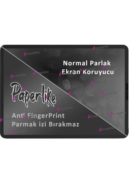 Ipad Pro 6. Nesil 12.9" M2 2022 Uyumlu Paperlike Ekran Koruyucu Kırılmaz Kağıthissi Paper Like Nano Kırılmaz