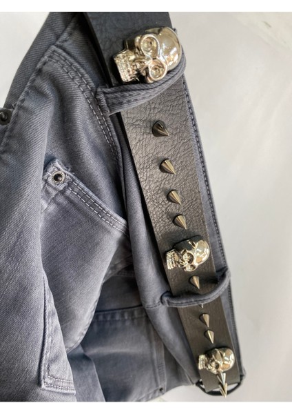 4.cm Metalci Kuru Kafalı Çivili Kemer modelleri