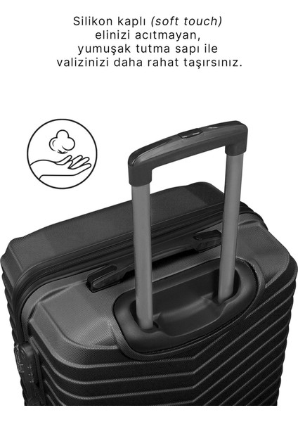 WX-210 Siyah Büyük Boy Valiz