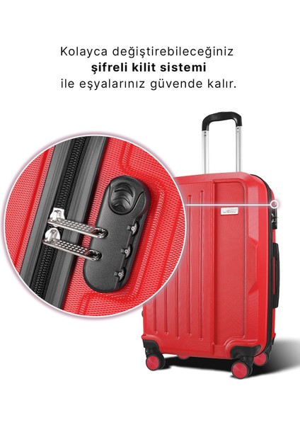 WX-210 Kırmızı Orta Boy Valiz indirimleri