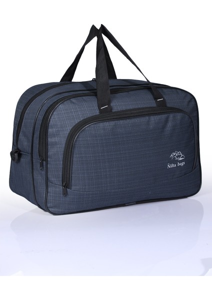 Nil-01 Unısex Havlu Kumaş Hostes Valiz Seyahat Tatil Spor Hastane Çok Gözlü El ve Omuz Çantası Kabin