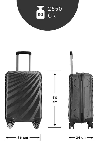 WX-300 Siyah Kabin Boy Valiz %100 Suni Deri 50x36x24 cm Su Geçirmez ve Hafif fırsatları