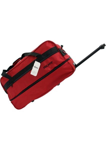 203 Kırmızı Büyük Boy Körüklü Tekerlekli Seyahat Çantası