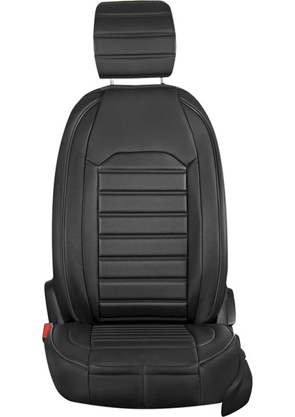 fiat Linea Uyumlu Lüks Deri Oto Koltuk Kılıfı Ön Arka Takım Set Giydirme Model Siyah
