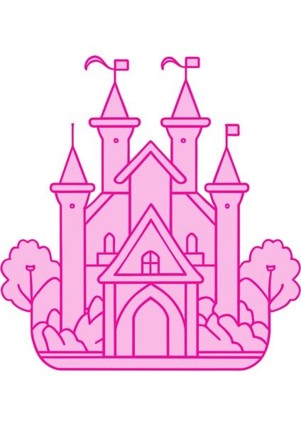 Prenses Temalı Kız Çocuk Kapı Duvar Çocuk Odası Sticker - 4'lü Prenses Etiket Seti indirimleri