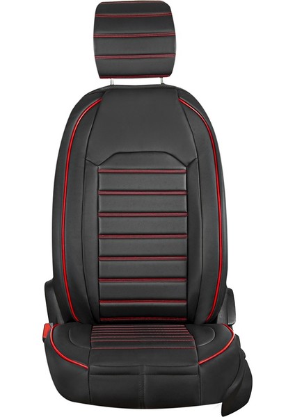 fiat Stilo Uyumlu Lüx Deri Oto Koltuk Kılıfı Ön Arka Takım Giydirme Model Siyah Kırmızı Şhnlr indirimleri