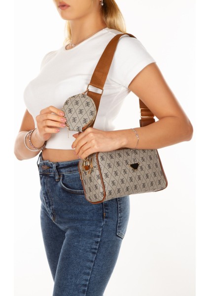 Kadın Desenli Omuz Çantası Cüzdan fırsatları