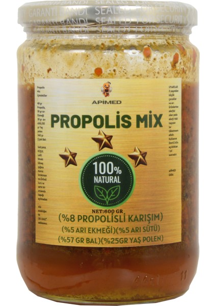 Propolismix (600GR) %100 Doğal Şifa Karışım +Bol Propolis+Bol Arı Ekmeği+Bol Yaş Polen+Bol Arı Sütü +Bal