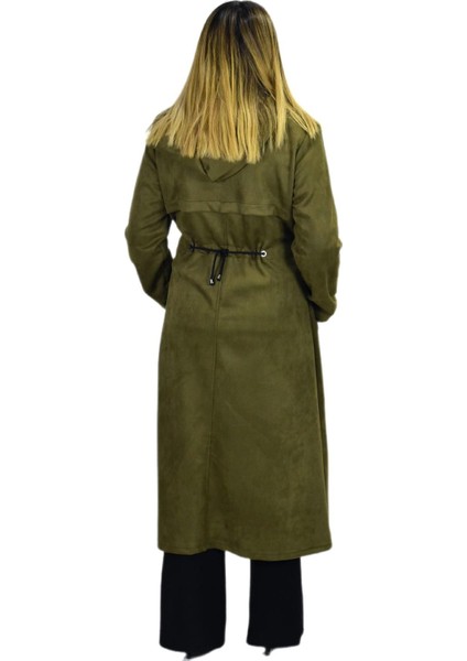 Kadın Kışlık Cepli Fermuarlı Kapüşonlu Süet Kap Tunik BGL-ST03306 indirimleri