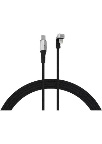 30W Pd Type-C Lightning Iphone Oyun Için Özel Tasarim Hasir Hızlı Şarj Data Kablosu