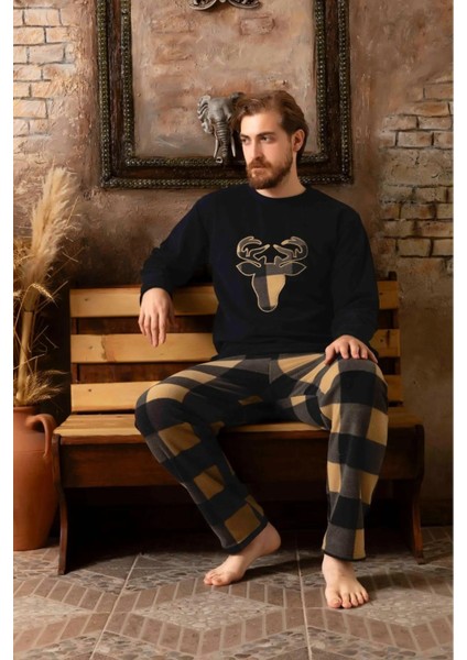 Erkek Kışlık Polar Pijama Takımı K100/51 - 1 Adet
