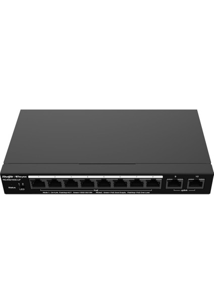 RG-ES210GC-LP 8 Port Poe 100/1000 2xuplink Port 100/1000 70W Poe Switch