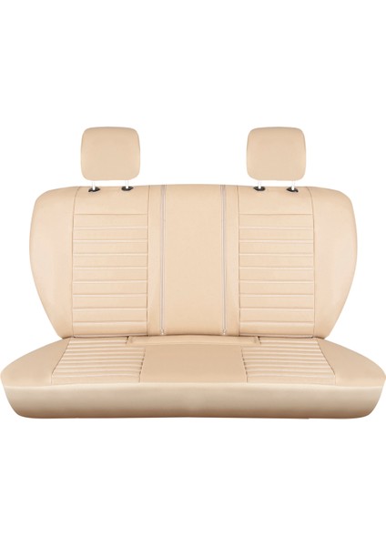 renault Laguna 3 Uyumlu Deri Oto Koltuk Kılıfı Ön-Arka 5li Set Original Seri Bej