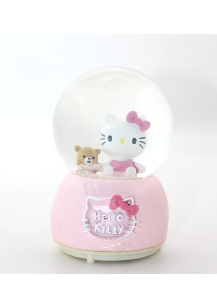 Hello Kitty Işıklı Müzikli Kar Küresi 13 cm ALK1788