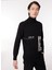 Balıkçı Yaka Normal Emprime Siyah Erkek Kazak 23IU1M0A0119013_MAGLIA Lupetto 2
