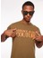 Bisiklet Yaka Haki Erkek T-Shirt 75GAHT03CJ00T107 1