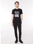 Bisiklet Yaka Düz Siyah Erkek T-Shirt 23IU1M0F018P400_T-SHIRT Jersey 3